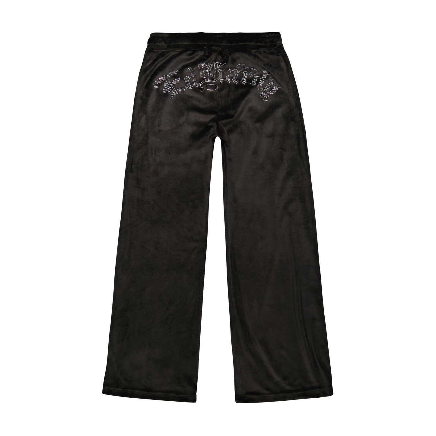 Black tiger velour bottoms