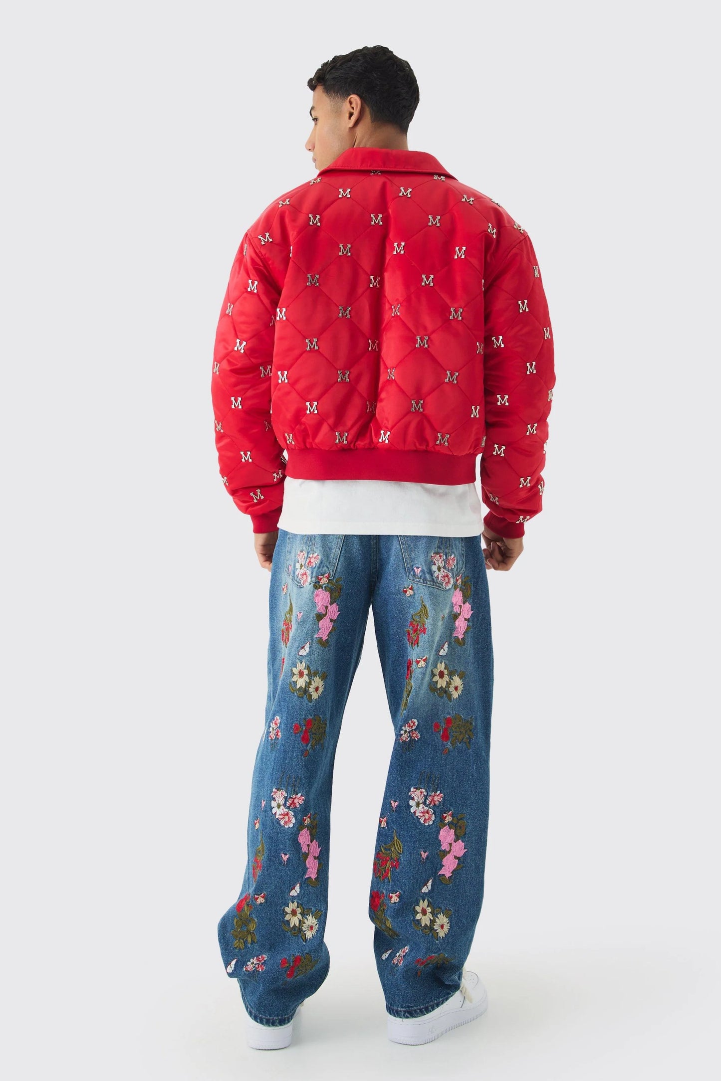 Floral Embroidered denims