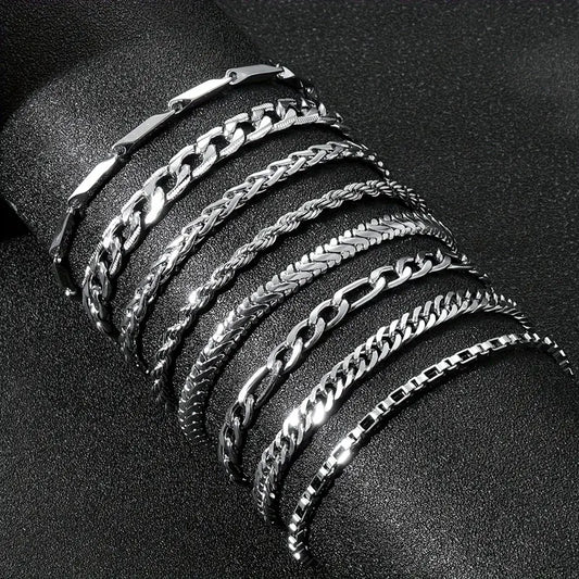 8 Piece chrome minimalist set