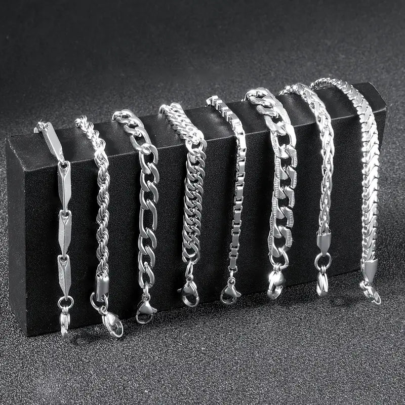 8 Piece chrome minimalist set